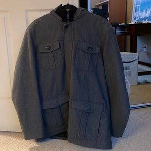 Black Rivet grey wool pea coat size XL